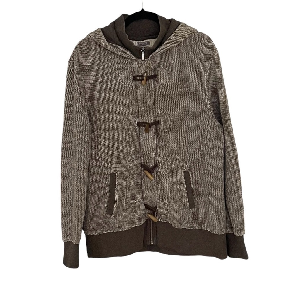 ROOTS CANADA Men's Brown Hooded Zip Sweatshirt Jacket XL